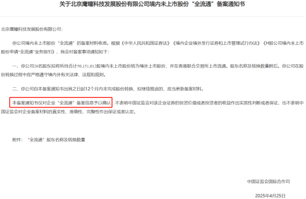 米牛配资 继首次转换2748万股后，鹰瞳科技再获批港股“全流通”